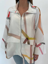 Ozai N Ku - Brushstroke Zip-up Jacket