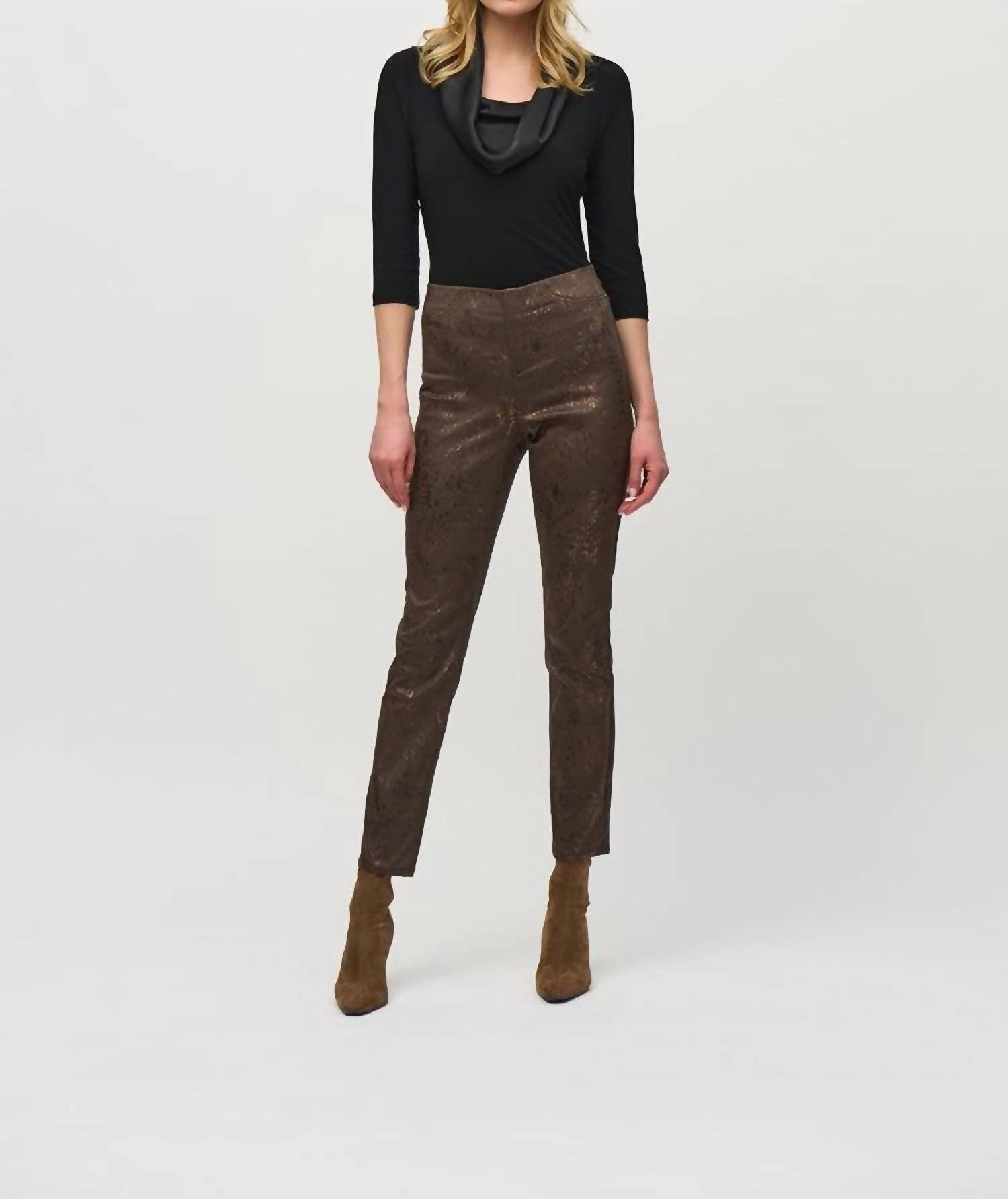 Joseph Ribkoff - Foiled Classic Slim Pants