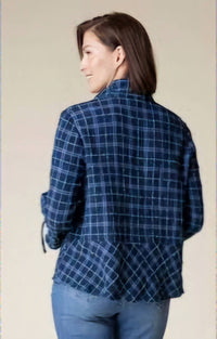 Habitat - Windowpane Ruched Sleeve Jacket