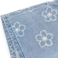 doe a dear Girl's Floral Shorts in denim - kids' shorts - view 4