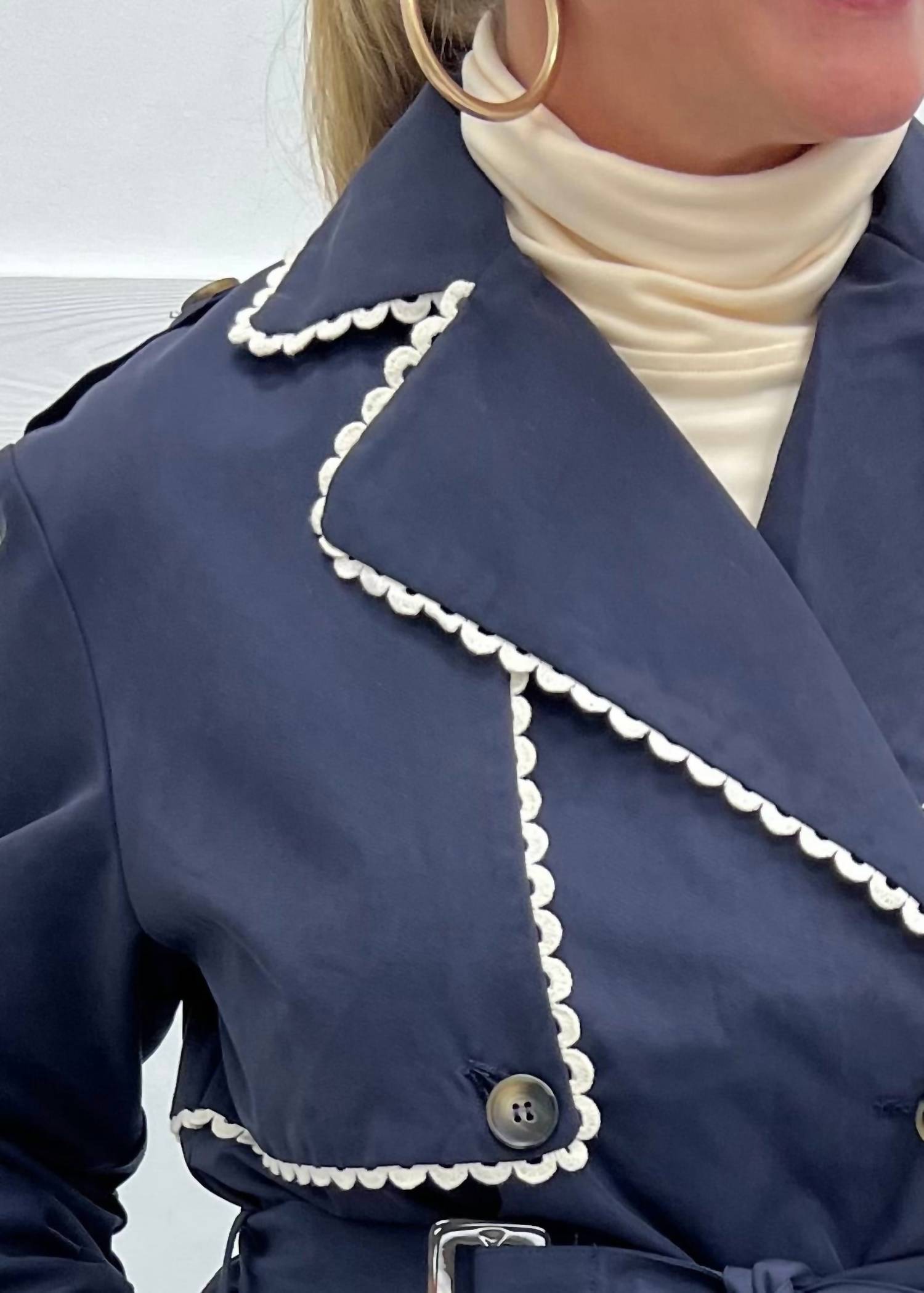 Mable - Scalloped Trench Coat