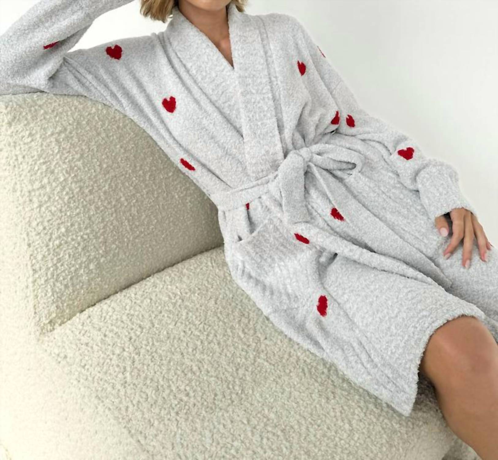 Splendid - Women's Pomona Fuzzy Hearts Robe