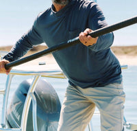 FREE FLY Bamboo Lightweight Hoodie in storm cloud - men's shirt - alternate view