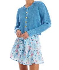 ALLISON NEW YORK Gia Button Down Cardigan in blue - women's cardigan