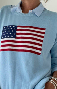 Pink Pineapple - American Flag Sweater