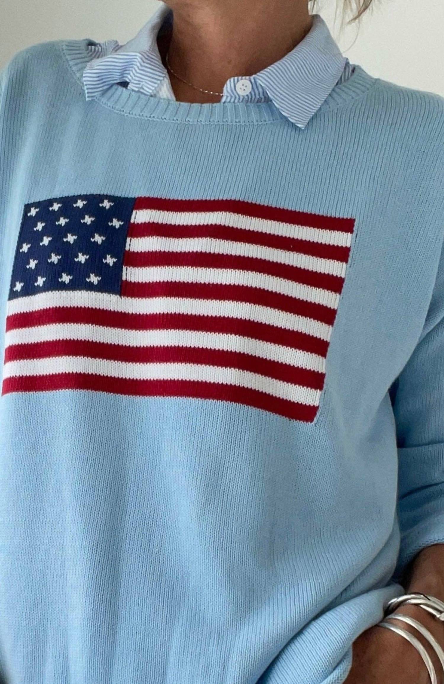 Pink Pineapple - American Flag Sweater