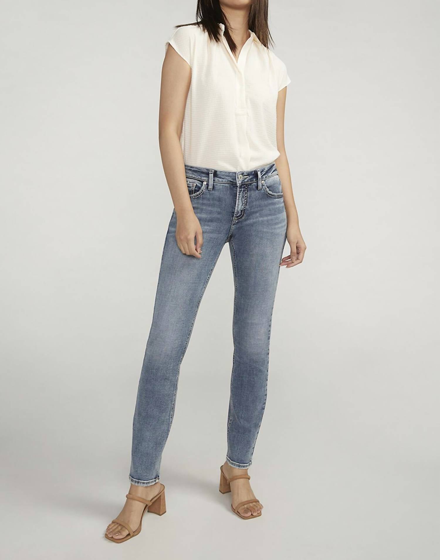 Silver Jeans Co - Elyse Mid Rise Straight Leg Jeans