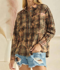 Faire - Bleached Plaid Shirt