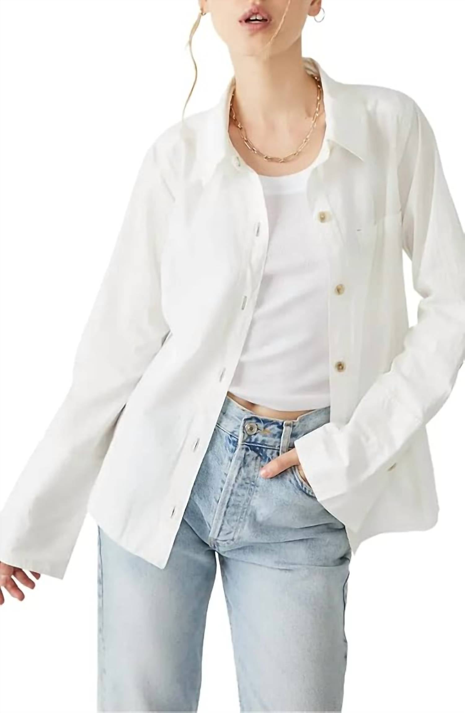 Free People - Mackenzie Solid Poplin Shirt