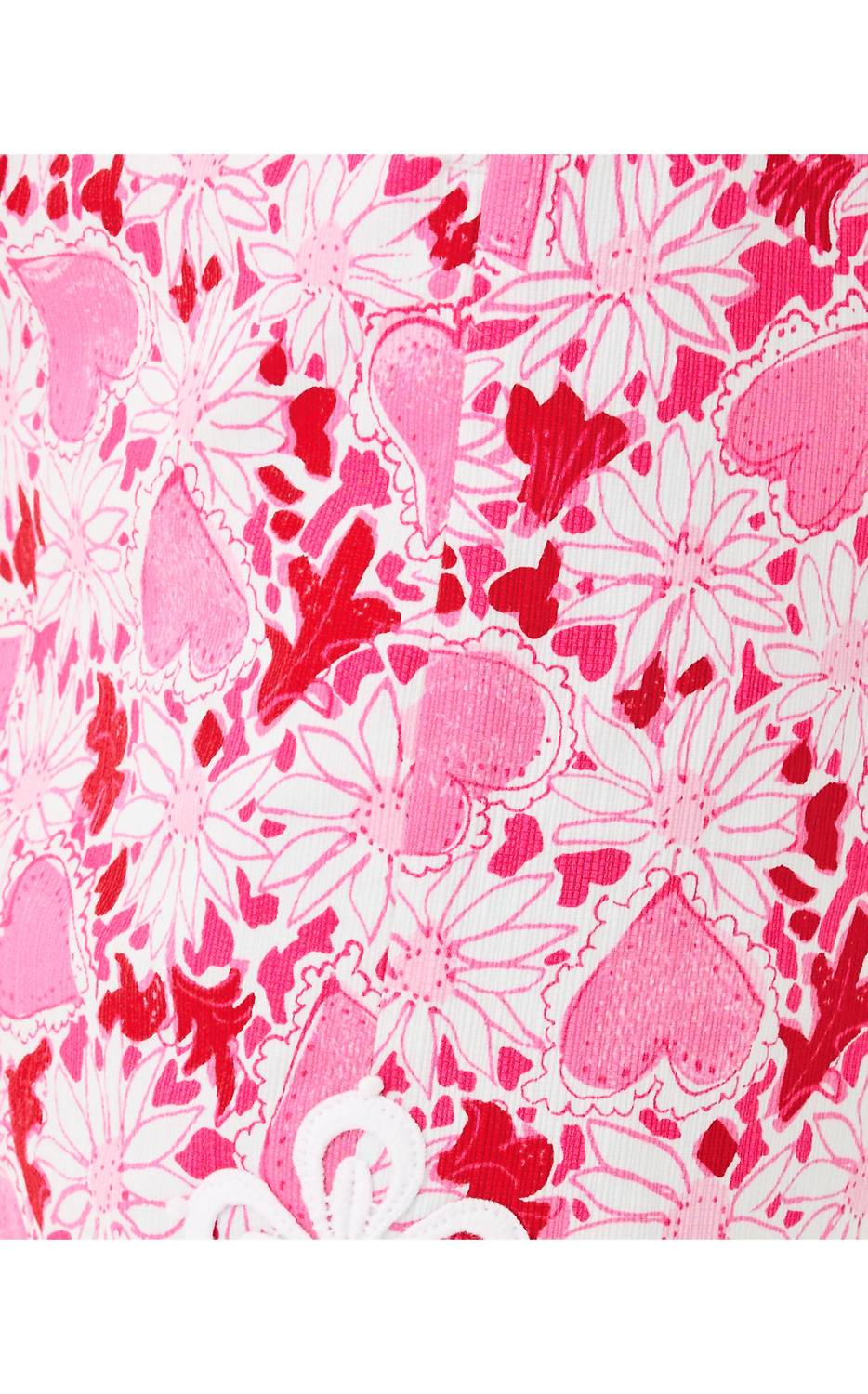 Lilly Pulitzer Cleodora Stretch Mini Shift Dress in coconut dear heart - women's dress - view 6