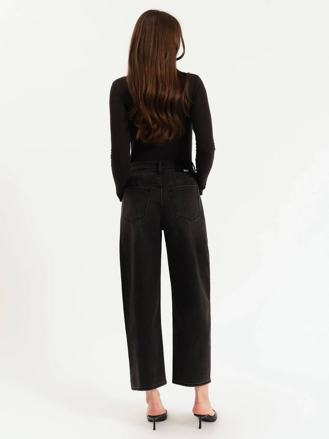 Daze - Westward High Rise Barrel Leg Straight Jeans
