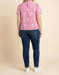 Hayden La - Poppy Ruffled Neck Top