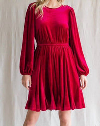 Jodifl - Angelica Long Sleeve Velvet Mini Dress
