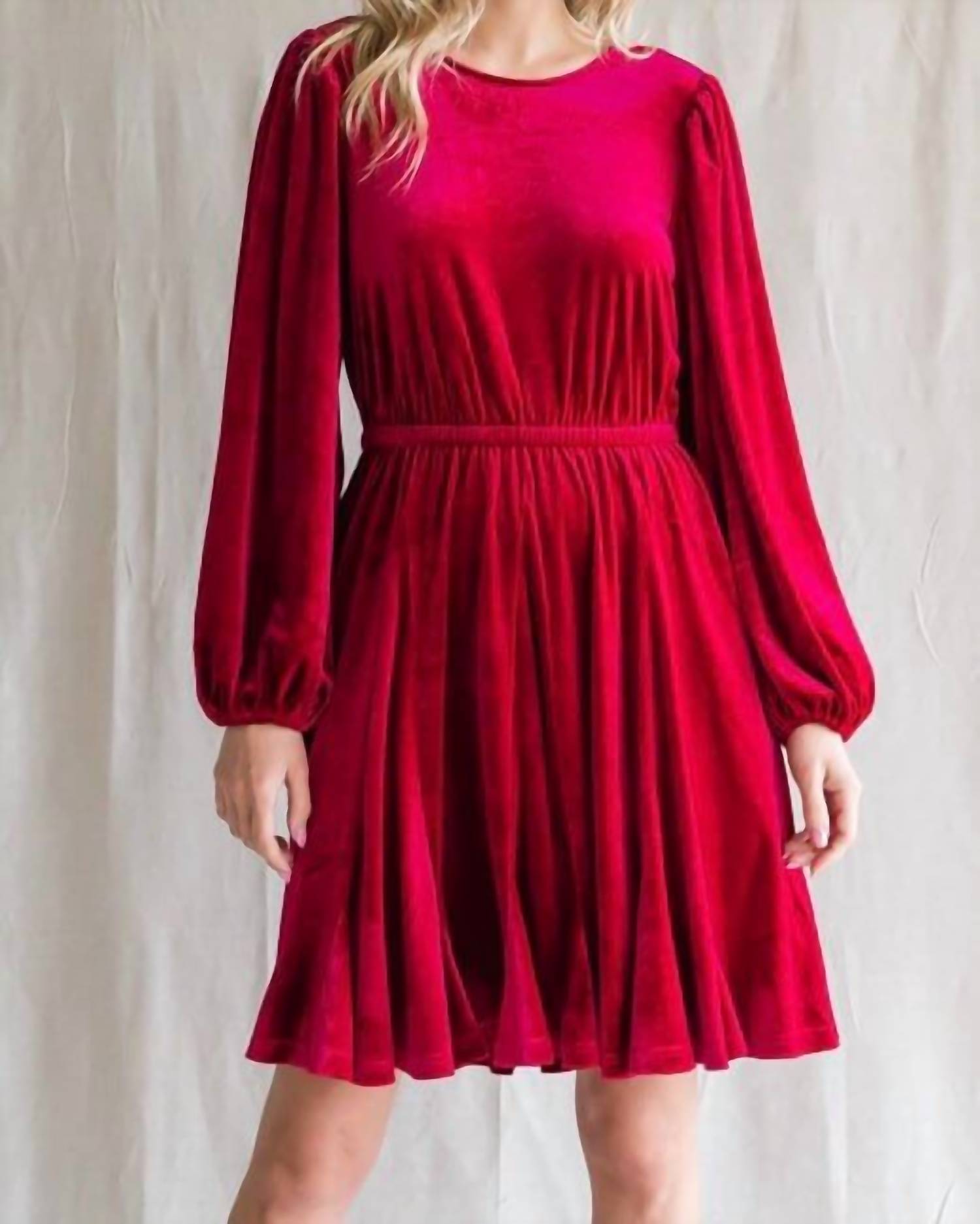 Jodifl - Angelica Long Sleeve Velvet Mini Dress
