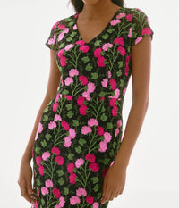 Joseph Ribkoff - Novelty Floral Embroidered Flounce Dress