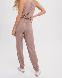Bluivy - Surplice Casual Jersey Jumpsuit