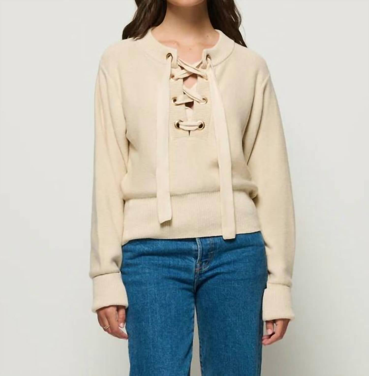Nation Ltd - Rory Lace-up Sweater