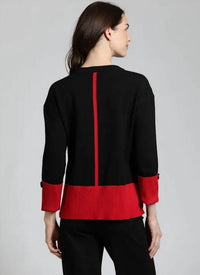 Apny - Color Block Pullover Sweater