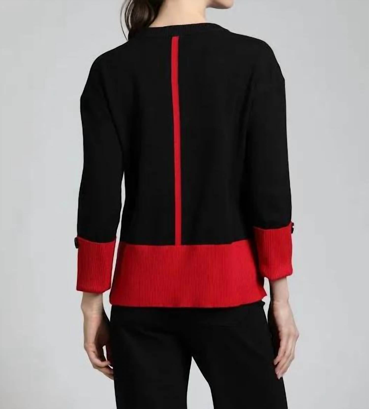 Apny - Color Block Pullover Sweater