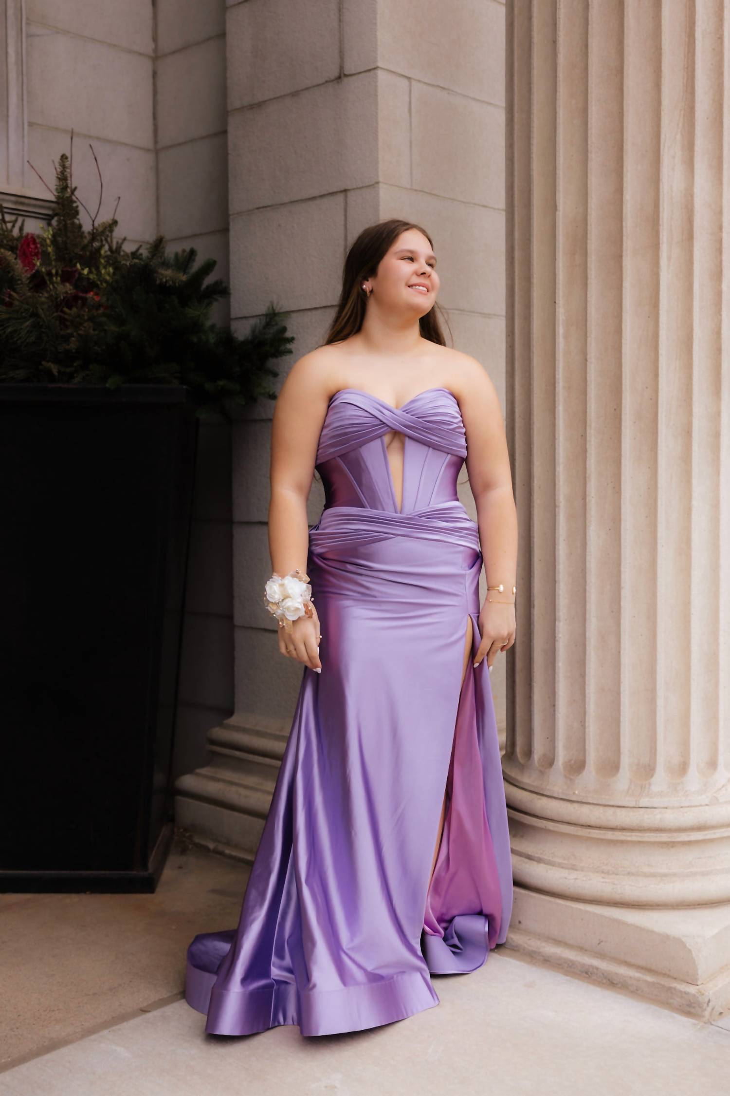Sherri Hill Women's Prom Dress in lilac - women's dress - alternate view