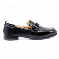 Homers Women's Lena Superluxe Loafers in black - women's flats - detail view