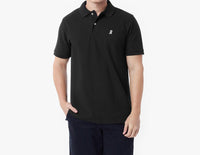 James Bark Regular Fit Polo Shirt With French Bulldog Logo in black - men's shirt