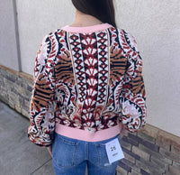 voy Ellis Sweater in multi - women's sweater - detail view