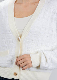 White + Warren - Textured Boucle Cardigan