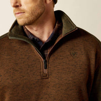 ARIAT Caldwell Quarter Zip Sweater in carafe earth green - men's sweater - view 4