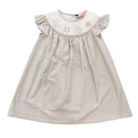 Banana Split - Girl's Seashell Smocked Bishop Dress