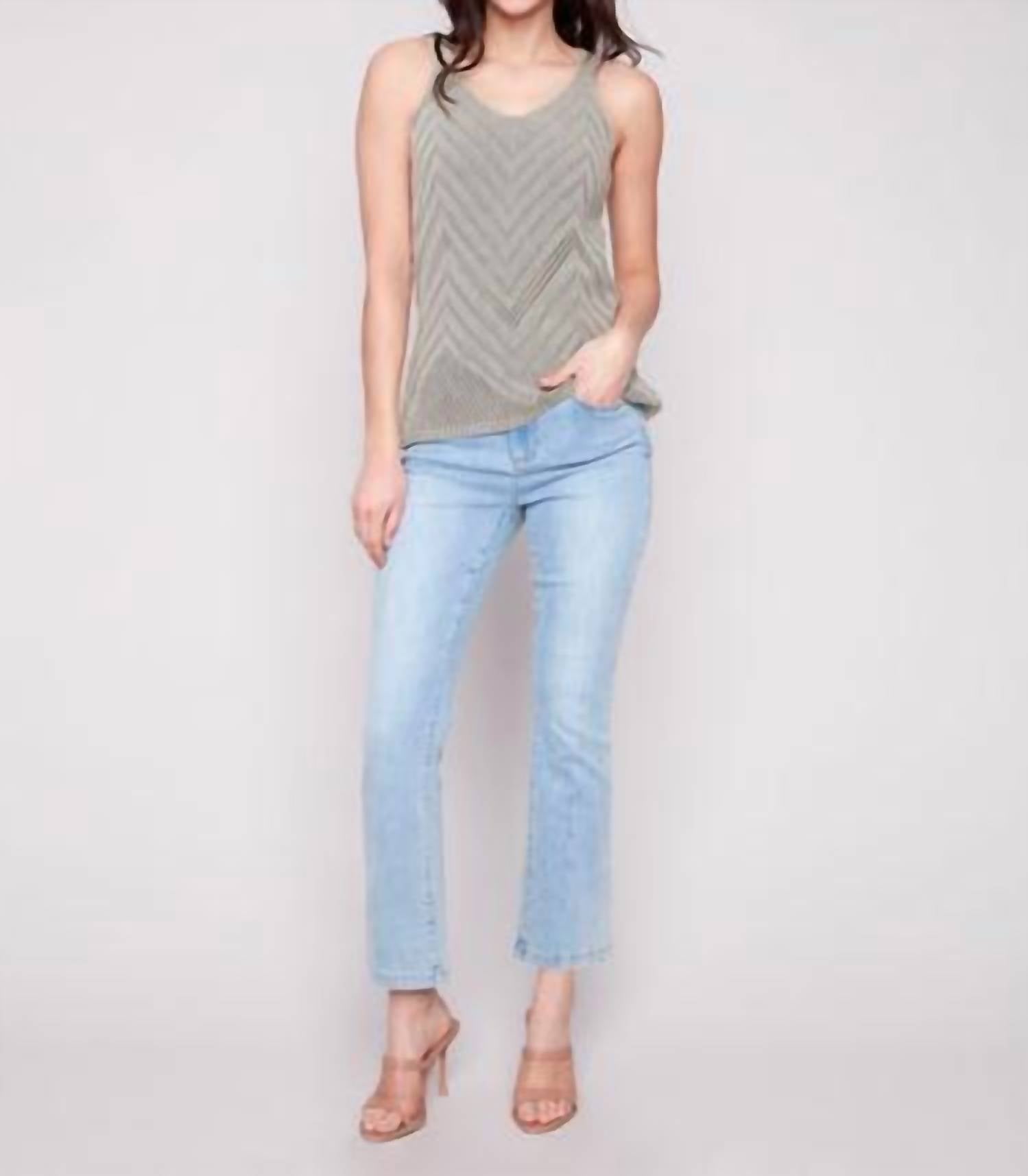 Charlie B - Chevron Pointelle Knit Camisole