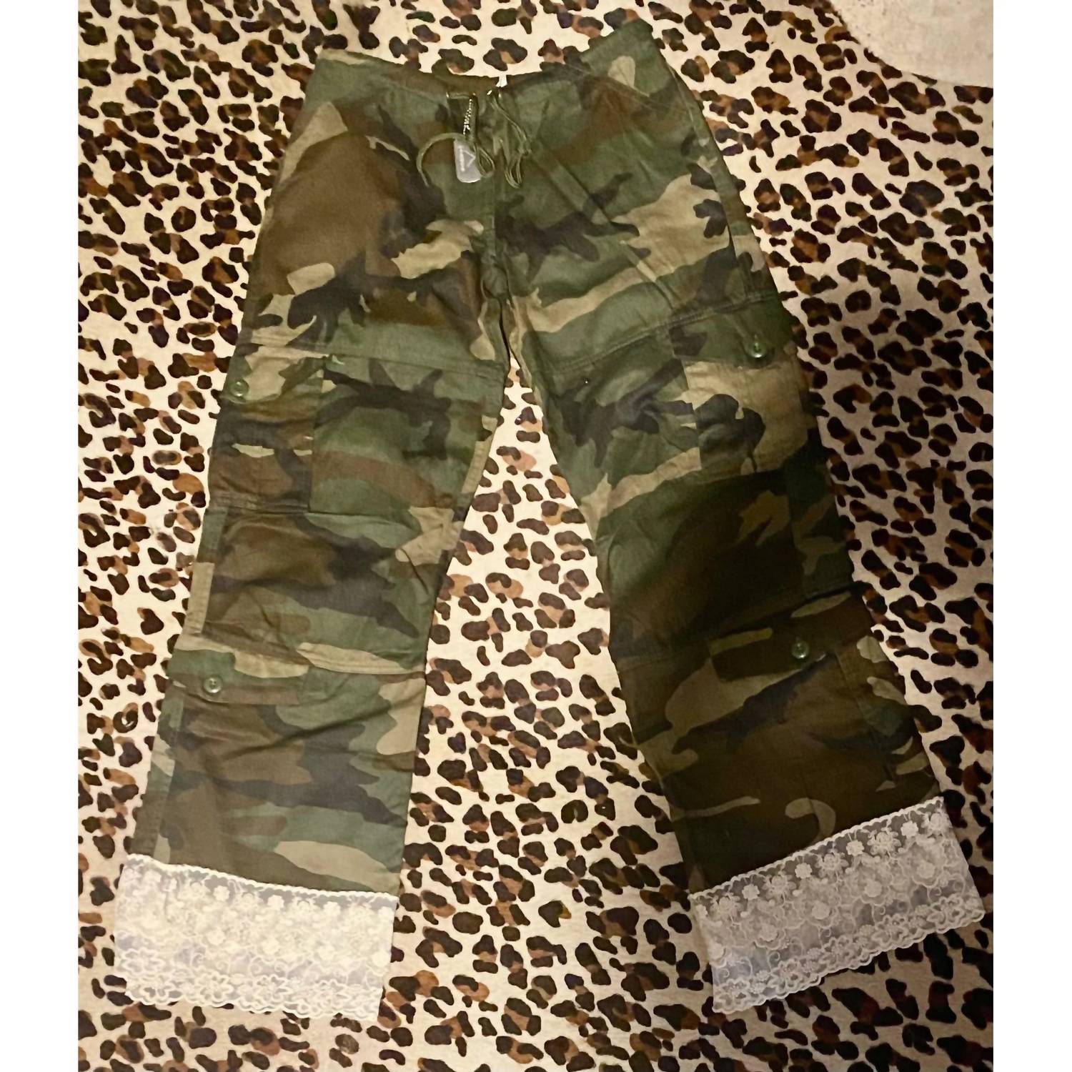 Rothco - Women's Camo Cargo Pants With Layered Lace Hem