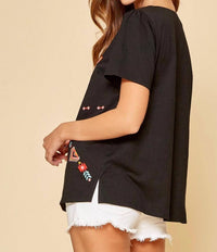 Andree By Unit - Geometric Embroidered Top