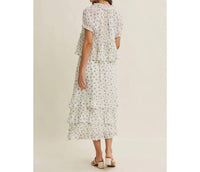 In February - Women's Lexley Floral Midi Tiered Skirt