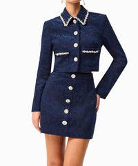 ELLIATT Melody Mini Skirt in indigo - women's skirt