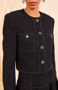 Ulla Johnson Brynn Jacket in noir - women's jacket - detail view