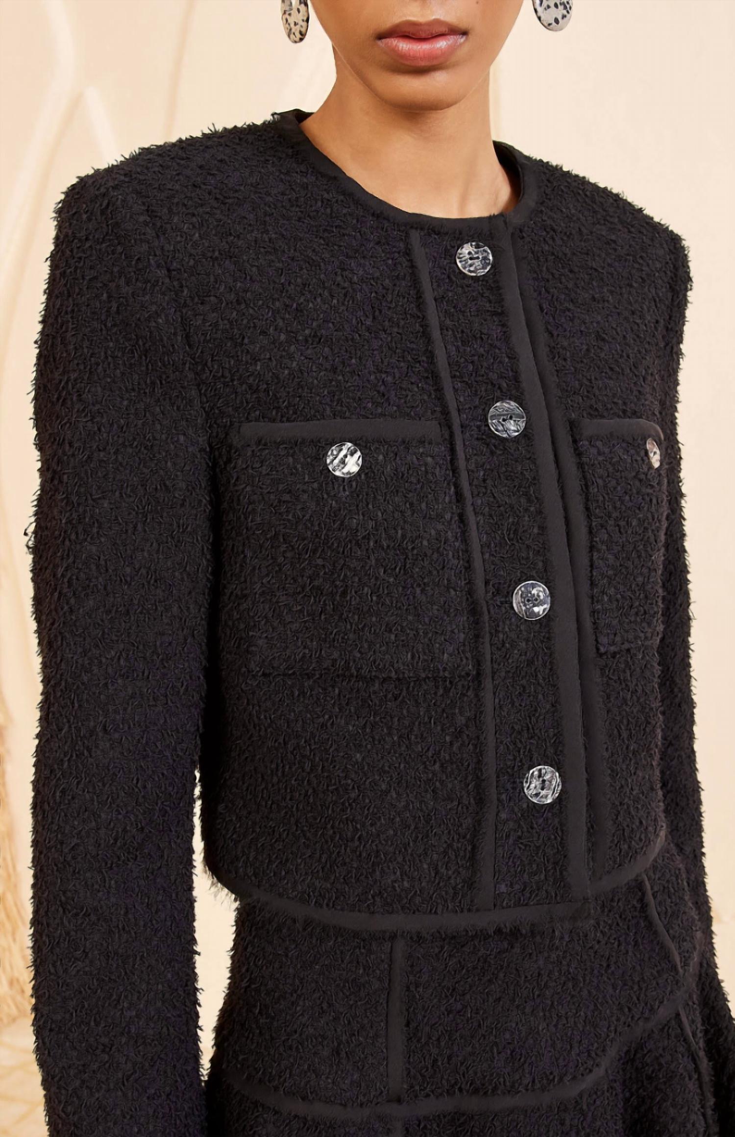 Ulla Johnson Brynn Jacket in noir - women's jacket - detail view