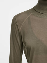 Wolford Tony Long Sleeve Pullover in hunter - women's sweater - alternate view