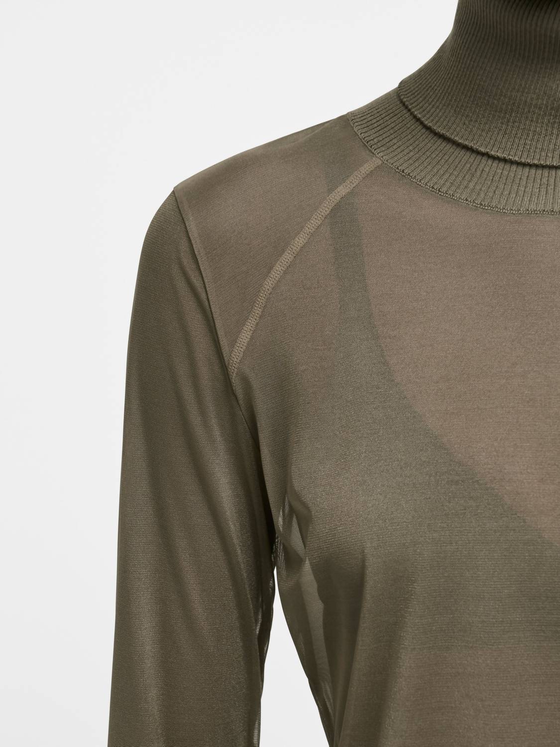 Wolford Tony Long Sleeve Pullover in hunter - women's sweater - alternate view
