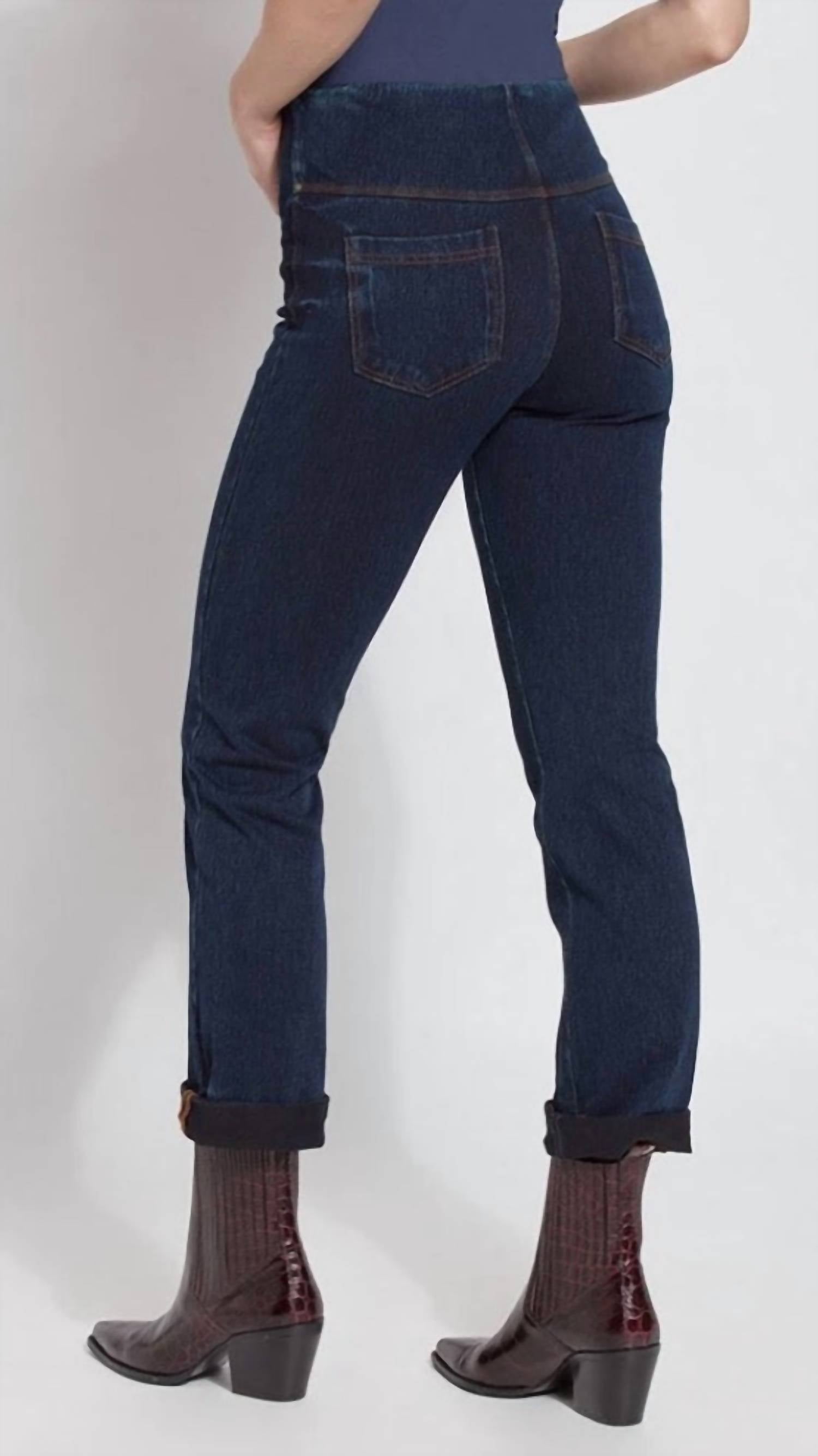 Lysse Boyfriend Leggings in indigo - women's pants - detail view