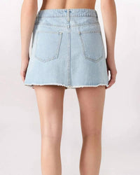 Steve Madden - Denim Paneled Mini Skirt