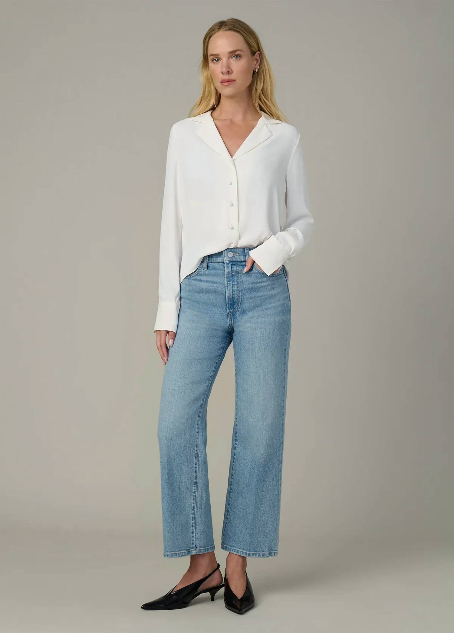Joe'S Jeans - Blake High Rise Wide Leg Crop Jeans