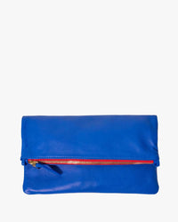 Clare V. Foldover Clutch in electric blue - women's bag