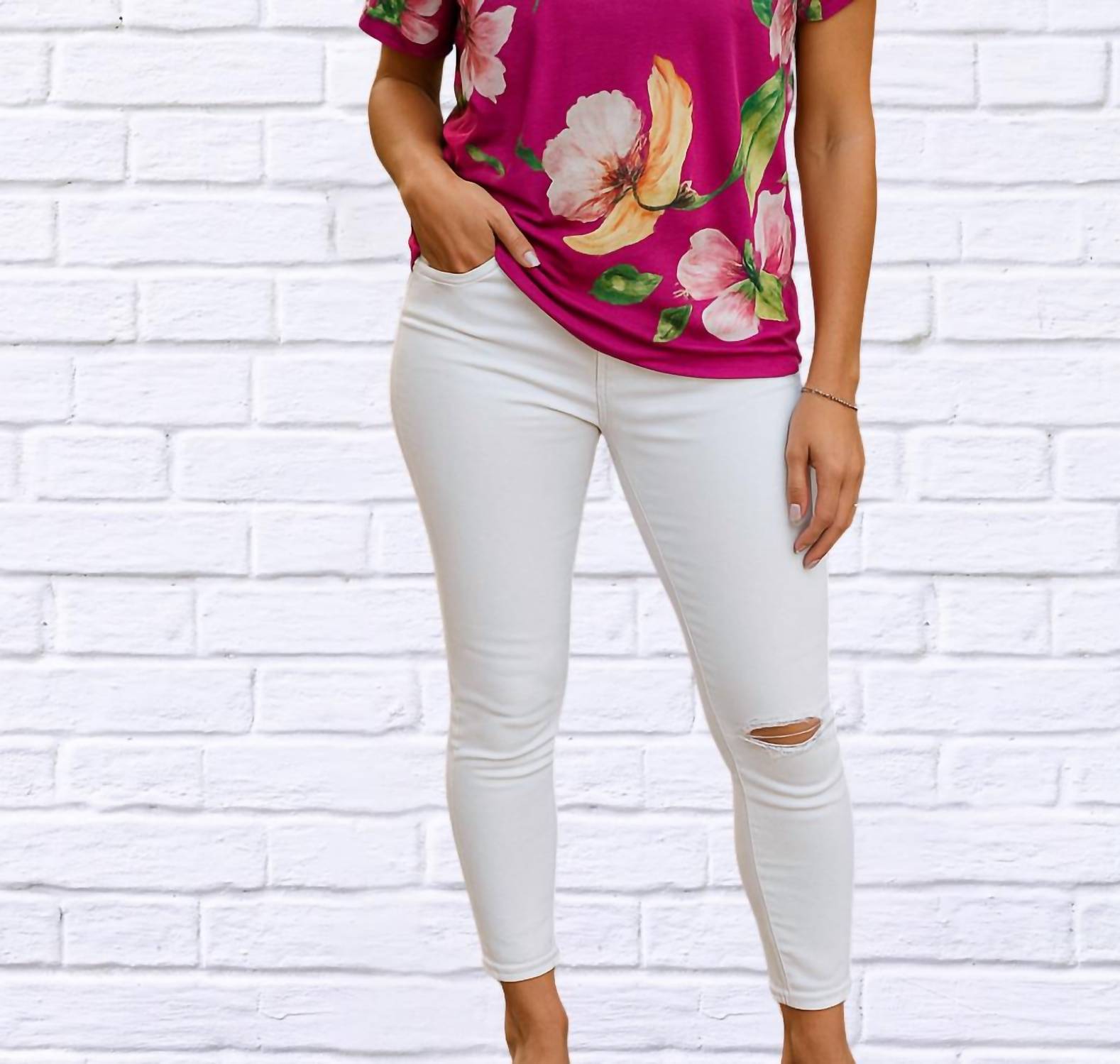 E. Luna - One Shoulder Boxy Top