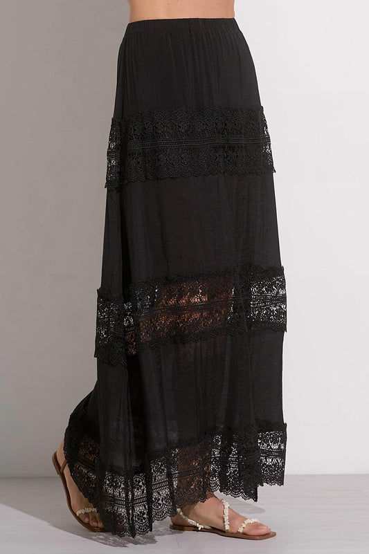 Elan - Vera Crochet Maxi Skirt