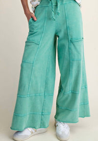 Easel - Mineral Washed Terry Knit Pants