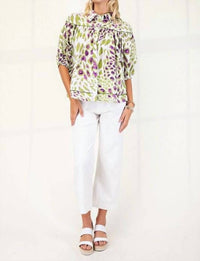 Gigio - Colorful Cowgirl Leopard Top
