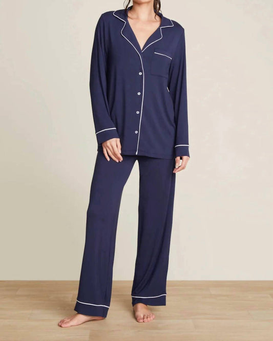 Barefoot Dreams - Luxe Milk Jersey Piped Pajama Set
