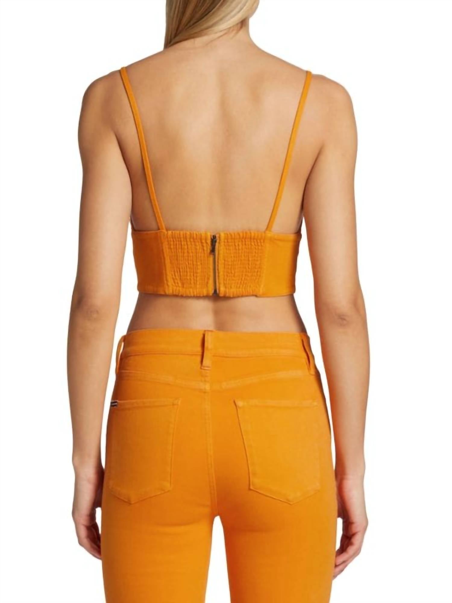Alice + Olivia - Carli Denim Crop Bra Top