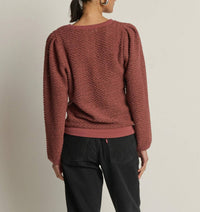 Nation LTD Etta Lace Popover Top in stallion - women's long sleeve top - alternate view